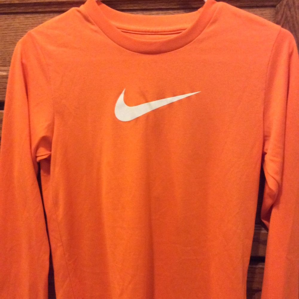 Nike orange exercise shirt
